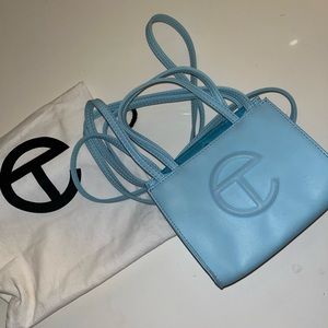 Telfar small shopping baby blue